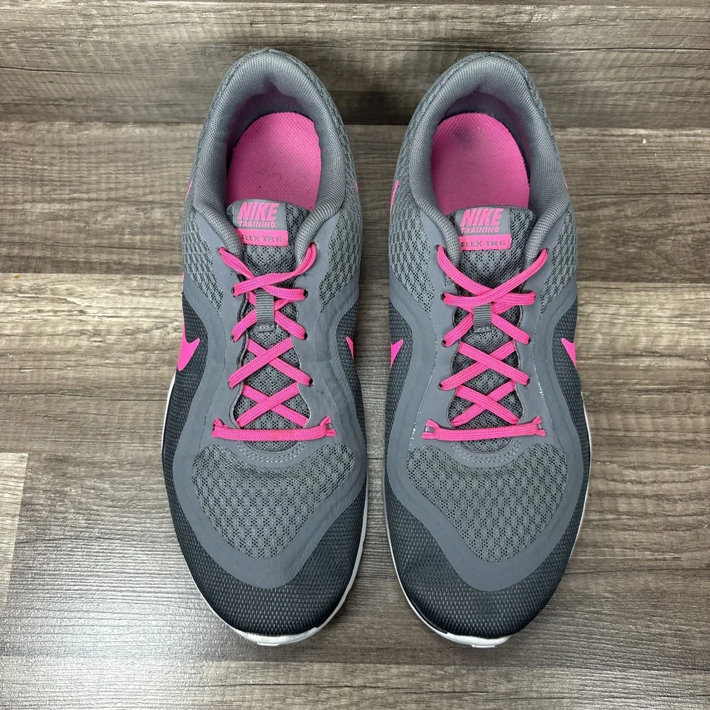 Nike Flex TR 6 Gray Pink Womens US Size 10 EUR 42 831217-003 Running Shoes
